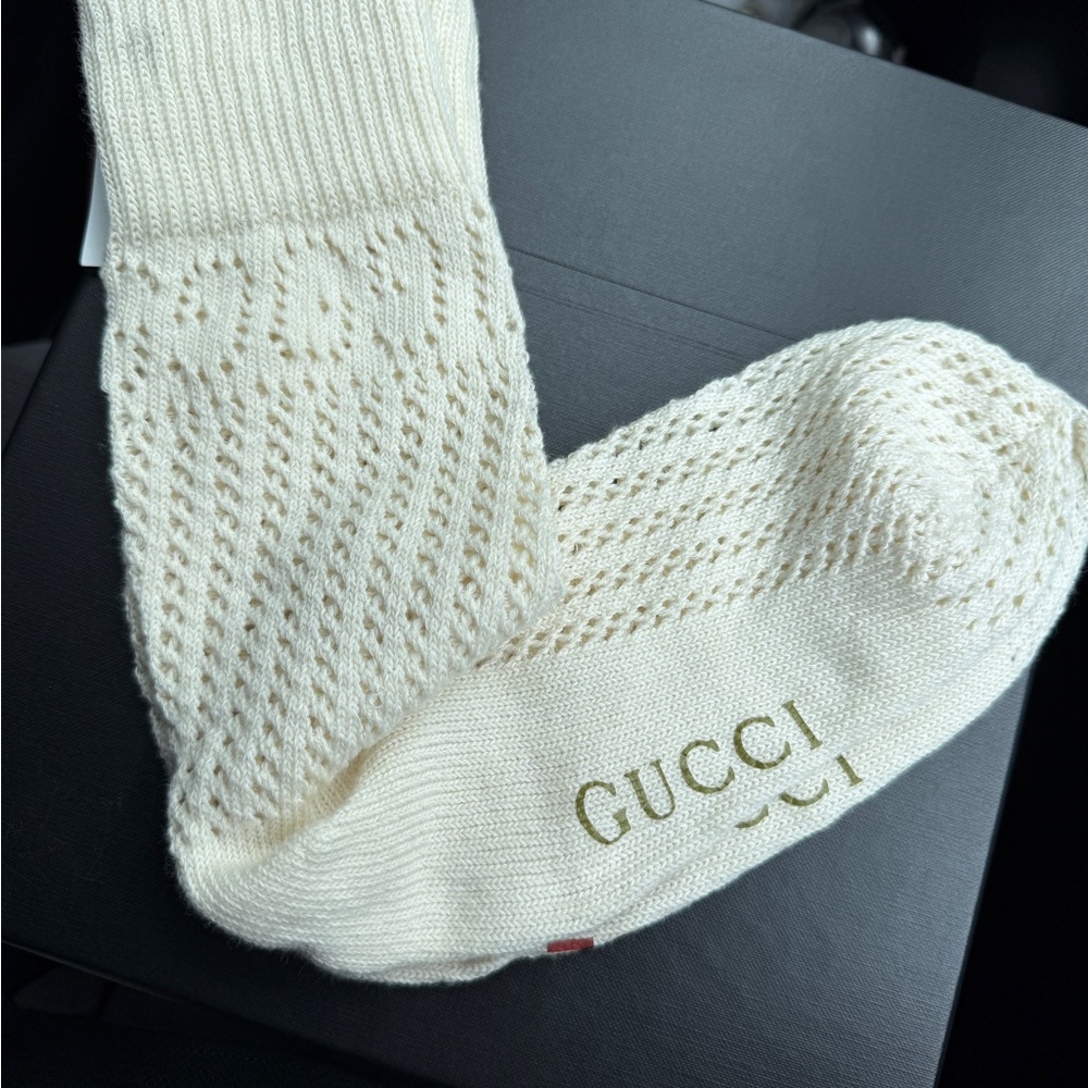 Gucci Cream Socks